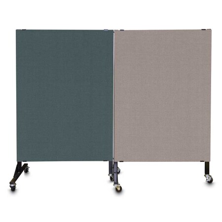United Visual Products Enclosed Corkboard, 1 Door, 72"x48", 4" Fra UV3426-SATIN-AMETHY